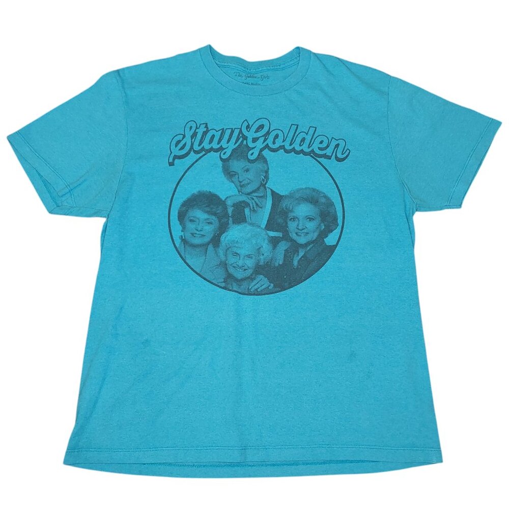 The Golden Girls Stay Golden T-Shirt – Women's Large, Blue, Cotton Blend